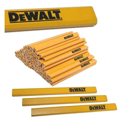 Dewalt Tradesmen HB Grade Flat Carpenters Pencils Yellow Dewalt Logo - Box