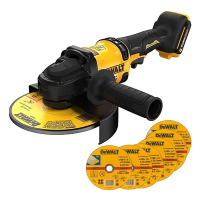 Dewalt DCG440N 54v XR FlexVolt 180mm Angle Grinder 7" Cordless - Bare + Discs