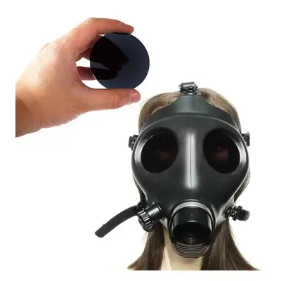 (blue, One Size) Half-face Silica Gel Gas Mask Fetish Latex Breathing Bag Rubber Tube Accessory 