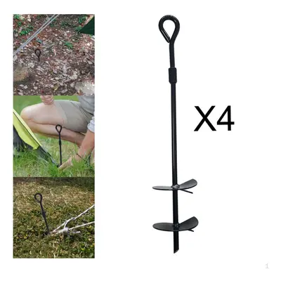 4pcs Ground Anchor Screw In Camping Tent Easy To Use Heavy Duty Stakes Earth Anchors For