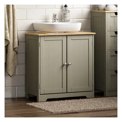 (Grey & Oak) Bathroom Cabinets Vertical Storage Cabinets Vanity Units Grey & Oak