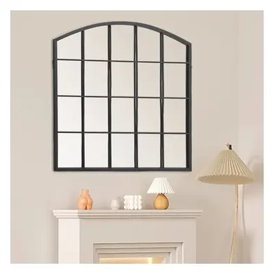 Black Industrial Arch Wall Mirror