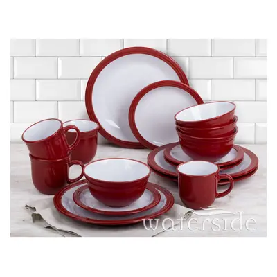 16 Piece Red Camden Dinner Set