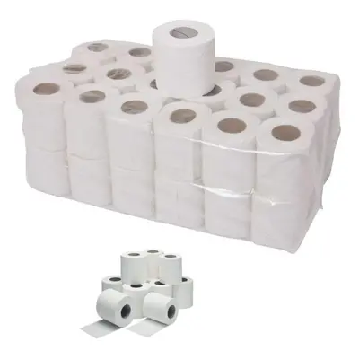 144 Rolls x Toilet Tissue Bulk Large Pack Quality White ply Embossed Economical Tissue