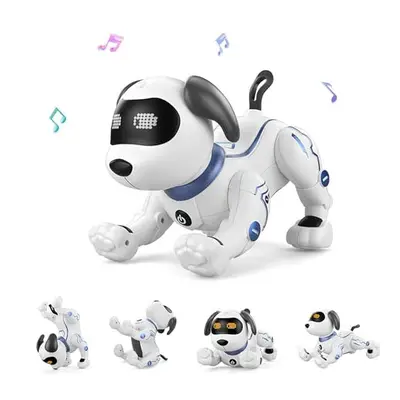 Remote Control Robot Dog Toy, RC Stunt Dog With Voice Command Programmable Touch-sense Music Son