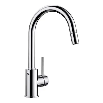 BLANCO MIDA-S â Kitchen Mixer Tap with High, Pull-out Spout â High Pressure â Chrome â