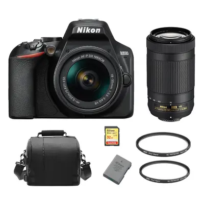 NIKON D3500 KIT 18-55mm VR+70-300MM VR+32G card+Bag+EN-EL14A+Protector