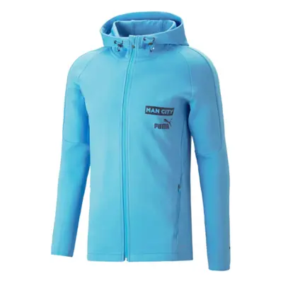 (3XL) Man City Casuals Hooded Jacket (Blue Wash)