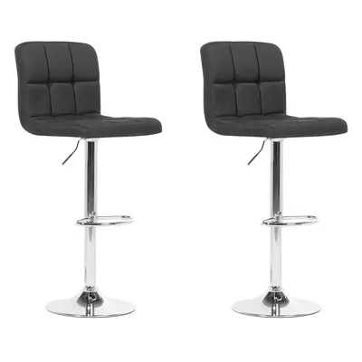 Set of Bar Chairs MARION Swivel Black