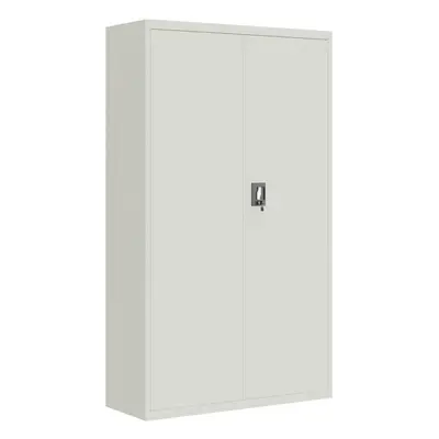 vidaXL File Cabinet Locking Storage Cabinet Filing Cabinet Light Grey Steel