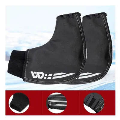 (Black) Windproof Waterproof Reflective Winter Warm Riding Gloves Outdoor Mountain Bike Gloves B