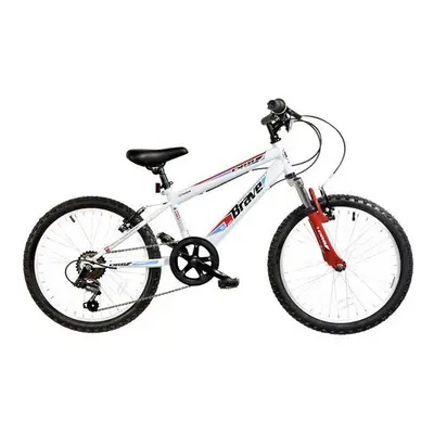 DRB Brave Junior Hardtail Mountain Bike, 20" Wheel Gloss White/Red