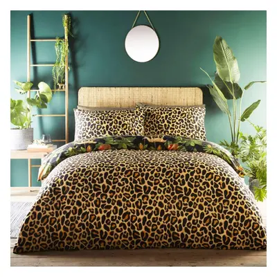 (Double) Animal Print Duvet Set Quilt Cover Pillow Cases Reversible Bedding (Double)