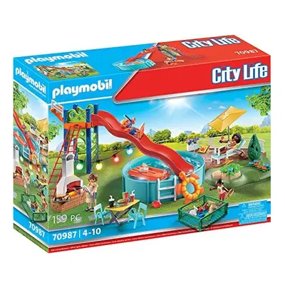 Playmobil City Life Pool Party, With Light Effects, Toy for Children Ages 4+