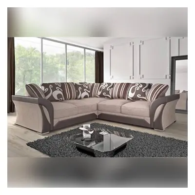 (Brown Beige, Corner Sofa) Mario 3+2 Seater and Corner Bedroom Luxuries Sofa