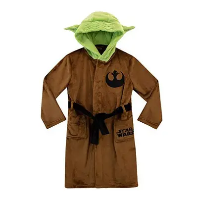 Boys Yoda Dressing Gown Brown Age to Years