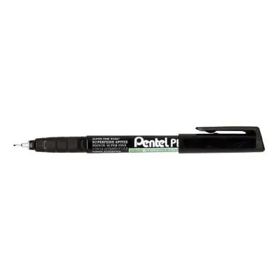 Pentel NMF50-AO Super Thinline Permanent Marker - Black (Pack of 12)