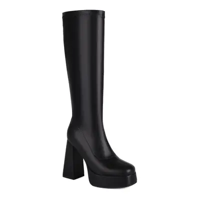 (black, 35) 8/autumn And Winter New Women&apos;s High Heel Long Boots Fashion Waterproof Platfor