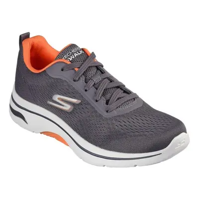 (11 UK, Charcoal/Orange) Skechers Mens Go Walk 2.0 Idyllic Arch Fit Trainers