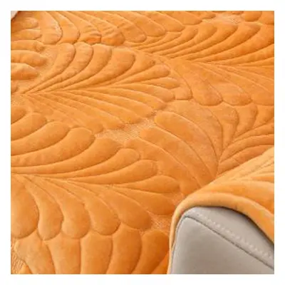 (orange, 110x240cm 1pcs) Universal Sofa Covers Non-slip Sofa Cover Plush Corner Couch Covers For