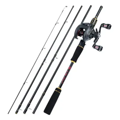 (2.4M Rod Right Hand) Sougayilang Casting Fishing Rod Fishing Reel Combos 2.1m 2.4m Eva Handle C