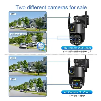 (Camera+128GB) Aiook Hd 16mp Cctv Outdoor Waterproof 20x Zoom Wifi Security Camera Full Color Ni