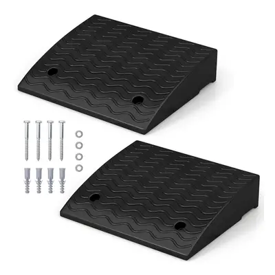 2 Pack Curb Ramp 48cm x 42cm Rubber Threshold Car Wheelchairs Ramps