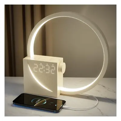 (Modern) Bedside lamp with wake-up light, alarm clocks, touch light with levels of brightness