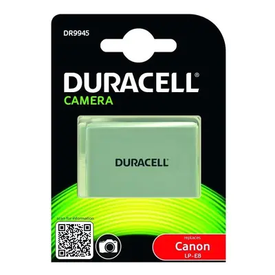 Duracell DR9945 Premium Analog Canon LP-E8 Battery for EOS 550D 600D 700D 7.4V 1020mAh , white