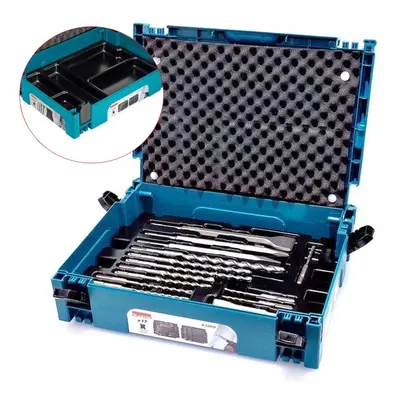 Makita Piece SDS Plus Drill Bit + Bullet Cold Flat Chisel Set +Inlay+ Makpac