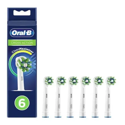 Cross Action Electric Toothbrush Head with CleanMaximiser Technology, Angled Bristles for Deeper