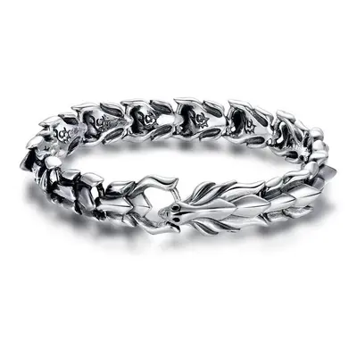 925 silver keel Bracelet men's pure knuckle BRACELET domineering trendsetter jewelry