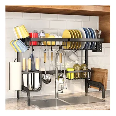 Over The Sink Dish Drying Rack, SAYZH Tier Dish Drying Rack Adjustable (25.5 to 33.5 inch) Dish 