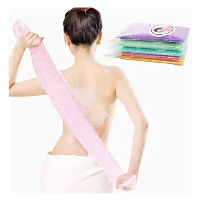 5 Pcs Extra Long 90cm Japanese Exfoliating Cloth Nylon Scrub Bath Towel, Body Shower Cleaning Sp