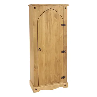 Storage Cupboard Solid Pine 1Door Wooden Mexican Vestry Cabinet Shelving