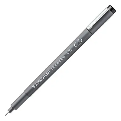 STAEDTLER Pigment Liner Fineliner Pen with Line Width 0.05 mm - Black, Pack of