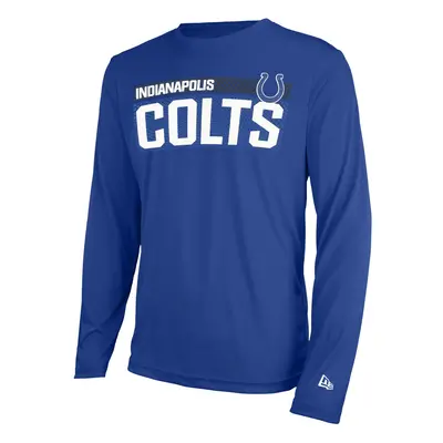 New Era mens NFL Measured Dri-Tek Long Sleeve Pro Football Tagless T-Shirt Indianapolis Colts Bl