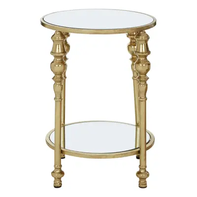 Premier Housewares Marcia Tier Gold Finish Side Table