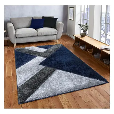 (BLUE-GREY, x CM) NEW LUXURIOUS RUGS MODERN SOFT NOVA SHAGGY CARPET