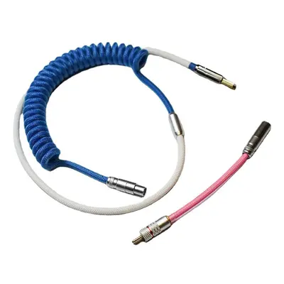 (Type-C) Handmade Coiled Cable Keyboard Coil Type-C Mini USB DIY Coiled Cable Data Cable USB C A