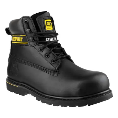 (Black, (Adults')) Caterpillar Holton Leather Black Safety Boots