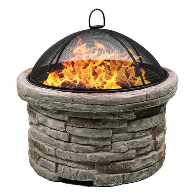 Centurion Supports Fireology SAMUI Beige Majestic Garden & Patio Heater Fire Pit Brazier and Bar