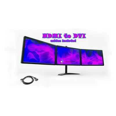 TRIPLE MONITOR SCREEN BUNDLE Multi Screen x 19" DVI to HDMI cables