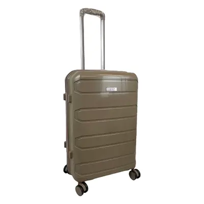 (Coffee, Medium 24") Hampton&Stewart PP Wheel Hard Shell Suitcase