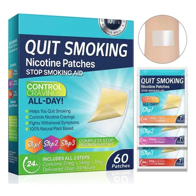 (Step 1-2-3 - 180pcs) Quit Smoking Patches, Stop Smoking Aid Stickers Easy And Effective Stop Sm