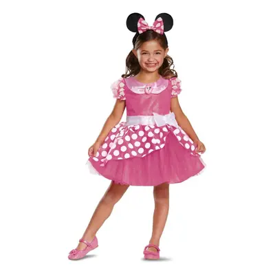 (7-8 Years, Pink/White) Disney Girls Minnie Mouse Costume