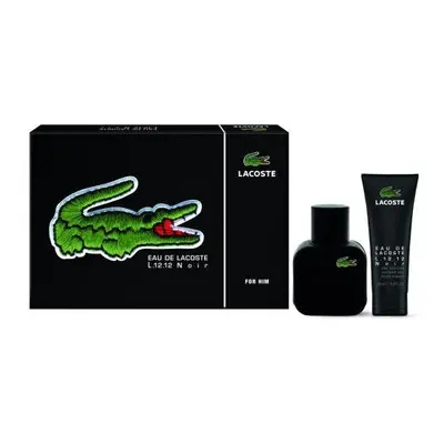 Lacoste L.12.12 Noir Pcs Set: 3.4 Edt Sp + Oz Shower Gel