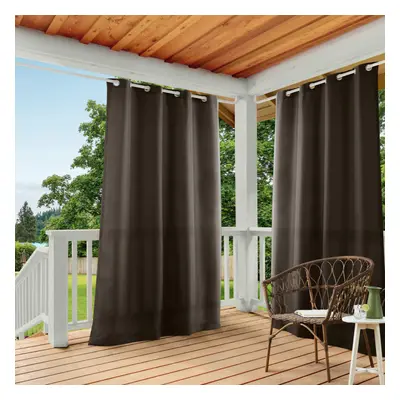 TOWN & COUNTRY BASICS Cabana Solid GT Indoor/Outdoor Light Filtering Grommet Top Curtain Panel P