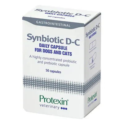 Protexin Veterinary Synbiotic D-C Daily probiotic and prebiotic capsules for dogs and cats (Pack