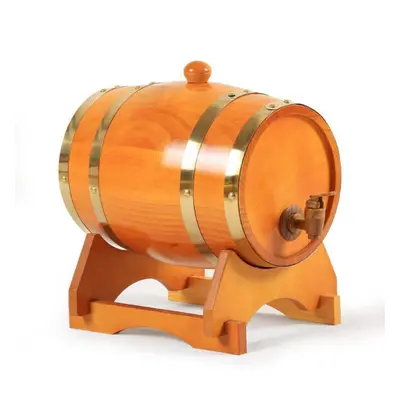 (yellow) Wood Oak Timber Wine Barrel 23x23cm 3l For Beer Whiskey Rum Port Creative Solid Wood Re